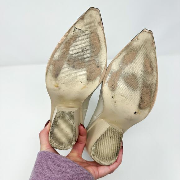 Steve Madden White Western Booties - Picture 7 of 12